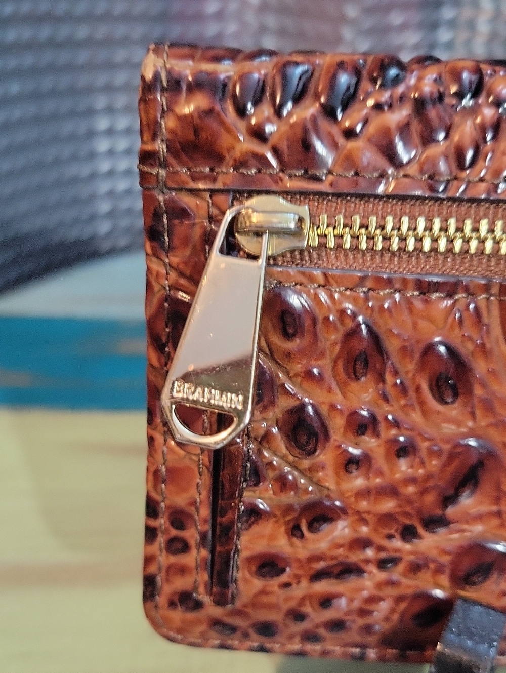 Brahmin Debra Crock-Embossed Leather Wallet - Picture 5 of 6